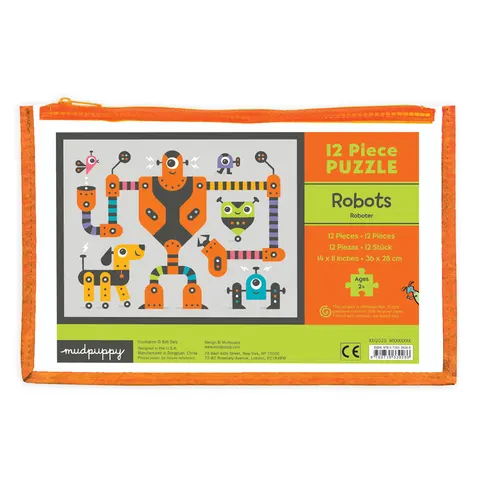 Moje pierwsze puzzle 12 el. Roboty Mudpuppy