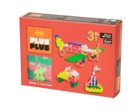kolcki plus-plus konstrukcyjne 3w1 mini 220 elementów neonowe