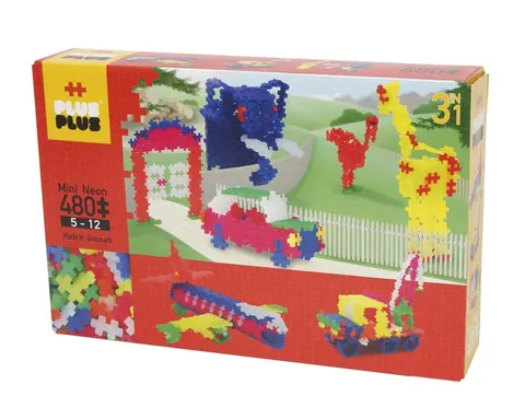 klocki plus-plus konstrukcyjne 3w1 mini 480 elementów neonowe