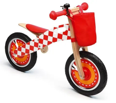 Rowerek biegowy drewniany balance bike 3 lata formuła 1 scratch