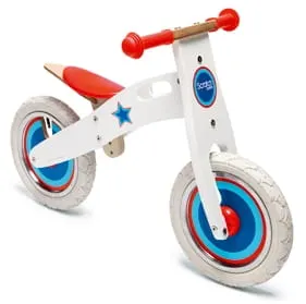 Rowerek biegowy drewniany balance bike gwiazda scratch