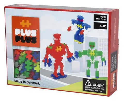 klocki plus-plus konstrukcyjne roboty mini 170 elementów neon