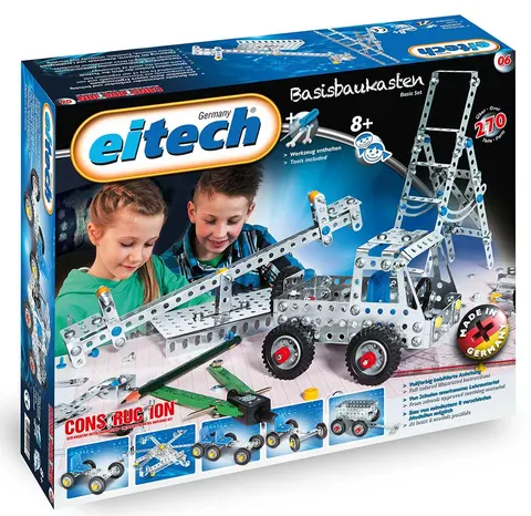 zestaw bazowy metalowe klocki konstrukcyjne 8 modeli eitech C06