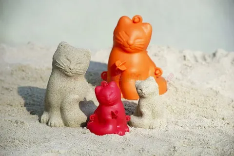 Super foremki 3D MINI do piasku zestaw KOT, KUCYK, LEW, KROKODYL