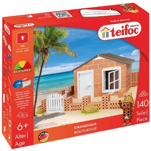 Domek letni na plaży z cegiełek 2 plany makieta Teifoc 4500