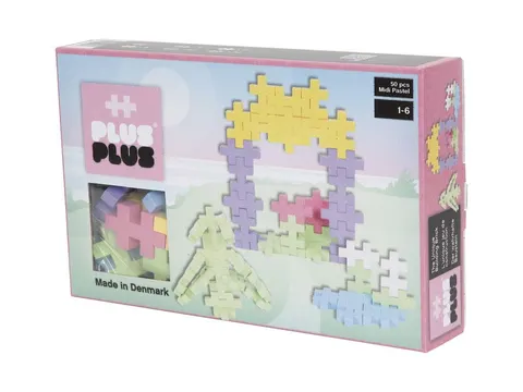 klocki plus-plus kreatywne BIG domek 50 elementów pastel