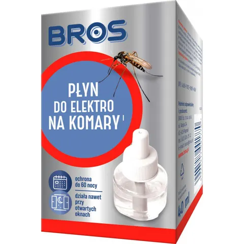 BROS Płyn do elektrofumigatora NA KOMARY, 40 ml
