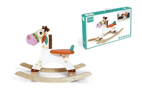 Konik na biegunach drewniany indian pony 2 scratch