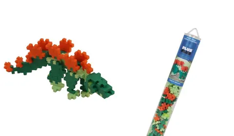 klocki plus-plus konstrukcyjne 100el. tuba dinozaur stegosaur