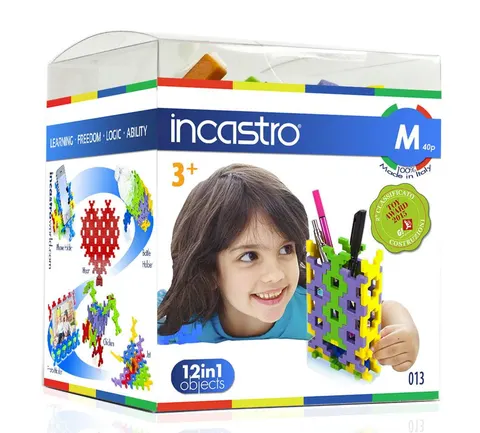 Klocki konstrukcyjne Incastro - 40 el. Cube M