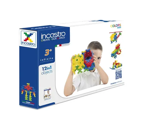 Klocki konstrukcyjne Incastro - 60 el. Colors MIDI