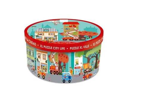 Puzzle podłogowe miasto 100 elem. układanka scratch