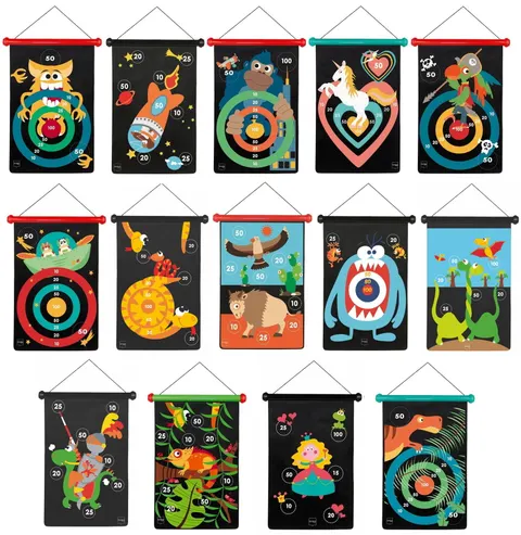 Magnetyczne dwustronne rzutki - darts rozmiar L - Scratch