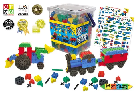 Klocki pojazdy 300 el. - Junior Morphun