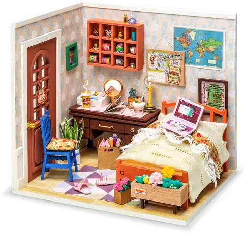 Sypialnia Anna DIY mini domek model 3D Robotime