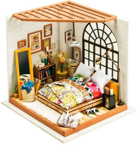 Sypialnia Alice DIY mini domek model 3D Robotime