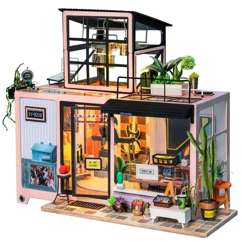 Studio muzyczne Kevina DIY mini domek model 3D Robotime