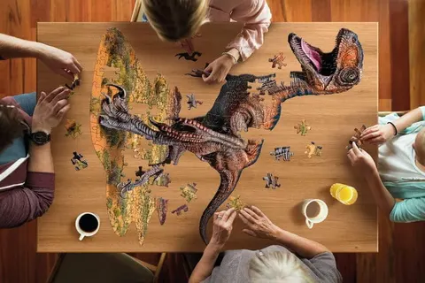 Puzzle konturowe dinozaur I am Raptor Madd Capp 100 el.