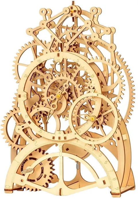 Zegar z wahadłem - drewniany model 3D Robotime