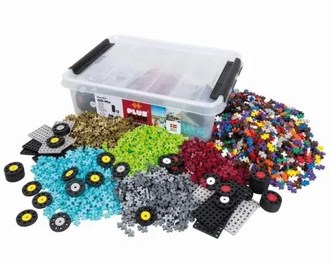 klocki plus-plus GO! mini edu 2600 el. mix kolorów 40 kół + 10 płytek konstr.