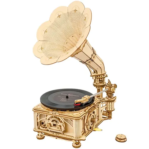 Gramofon - grający model 3D DIY 424 elem. Robotime