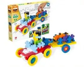 Auto z przyczepą - klocki plus-plus Make&Go BIG edu 70 el.