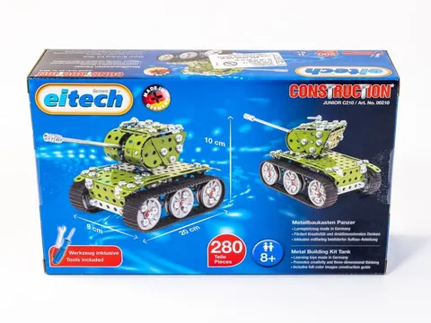 czołg wojskowy klocki metalowe 280 el eitech c210 konstrukcja