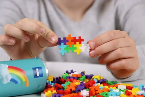 klocki plus-plus konstrukcyjne mini 240 elementów tuba tęcza rainbow
