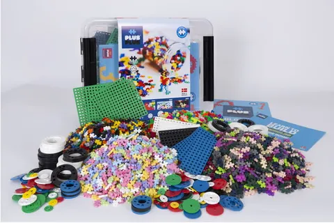 klocki plus-plus GO! mini edu 4000 el. mix kolorów 40 kół + 20 płytek + 2 książki