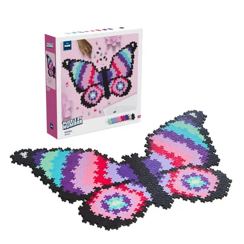 klocki plus-plus mini Puzzle po numerach motyl 800 szt.