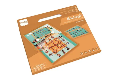 Układanka magnetyczna Labirynt piraci 18 kart zadań Scratch EduLogic