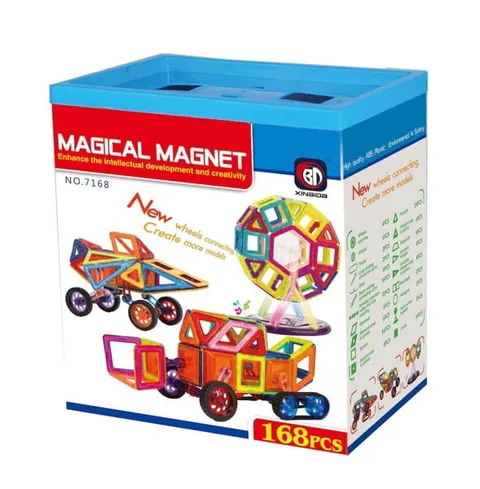 Klocki konstrukcyjne magnetyczne 168 el. Magical Magnet