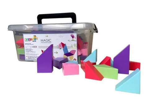 klocki magnetyczny tangram 100 el. Magical Magnet