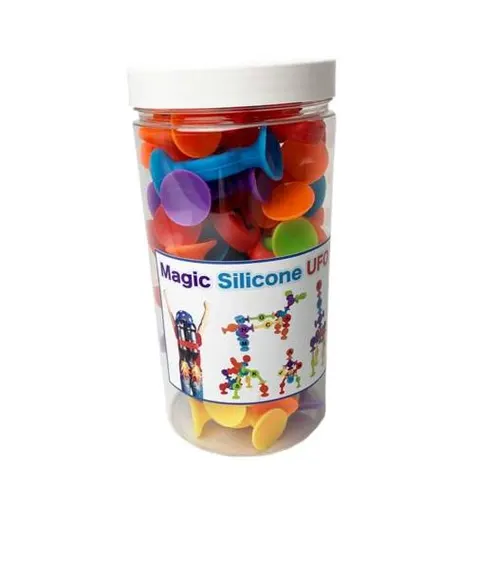 klocki silikonowe UFO 40 el.w tubie Magical Magnet