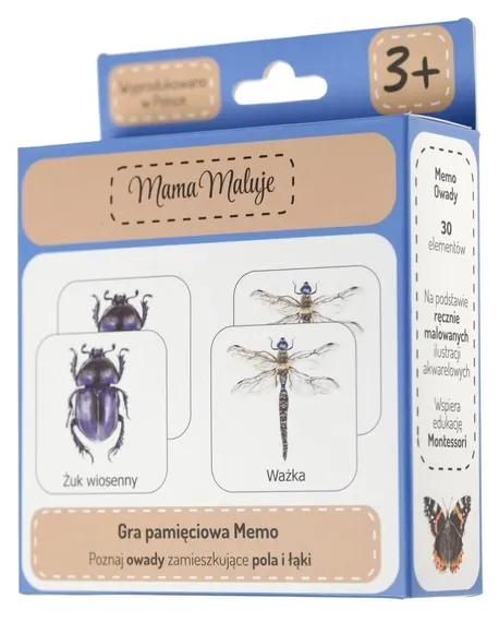 Gra memo Owady Montessori Mama maluje