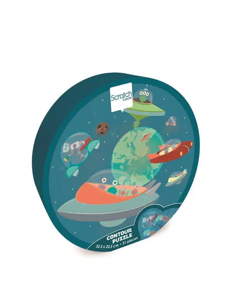 Puzzle konturowe kosmos 31 elementów xl Scratch