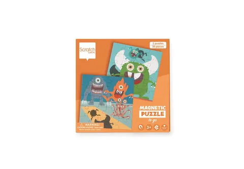 Puzzle magnetyczne Stworki 2 obrazki 40 el. Scratch