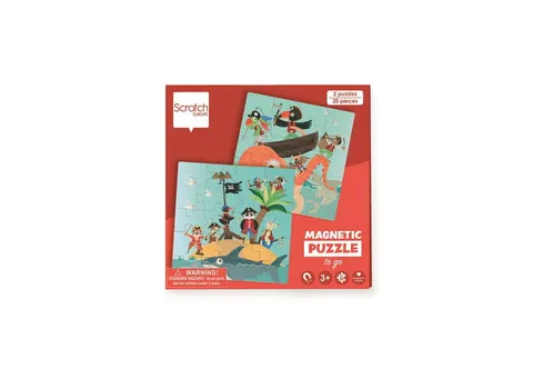 Puzzle magnetyczne Piraci 2 obrazki 40 el. Scratch