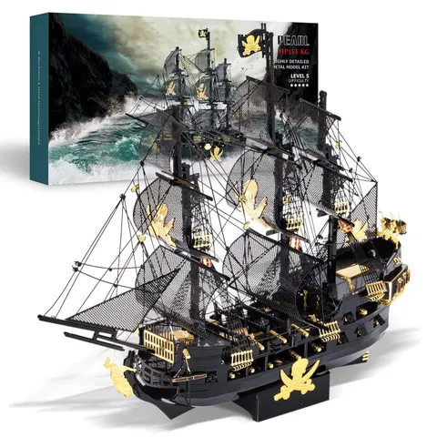 Składany metalowy model puzzle 3D Statek Czarna Perła DIY Piececool