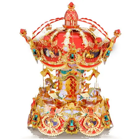 Składany metalowy model puzzle 3D Pozytywka Merry Go Around DIY Piececool