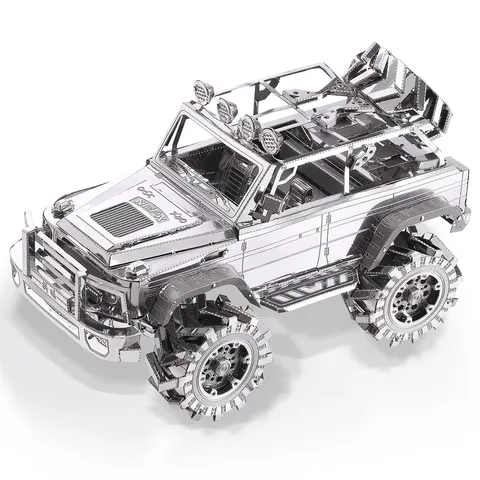 Składany metalowy model puzzle 3D Samochód Terenowy DIY Piececool