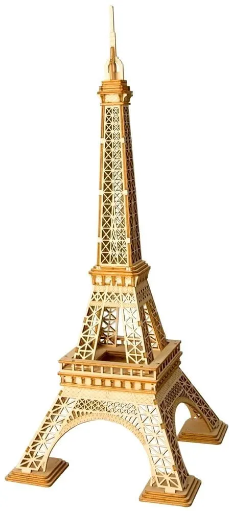 puzzle drewniane 3D model DIY Wieża Eiffla122 elem. Robotime
