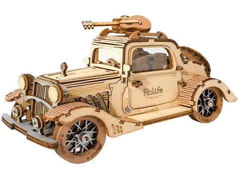 puzzle drewniane 3D model DIY Zabytkowe Auto 164 elem. Robotime