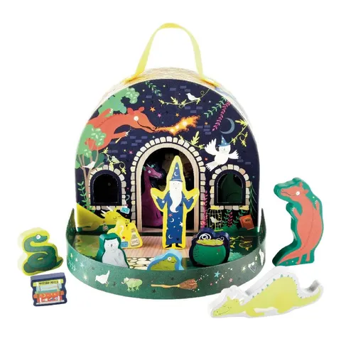 Floss & Rock zestaw playbox z drewnianymi figurkami Czarodziejski Zamek