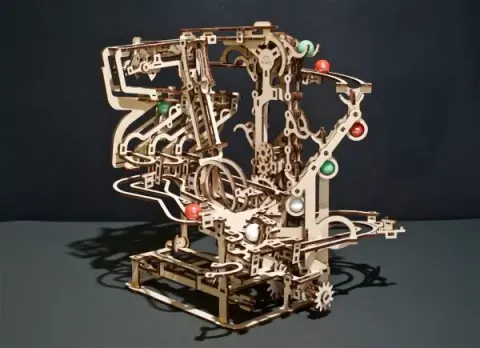 Marble Run tor dla kulek model mechaniczny do składania 400 el. Ugears