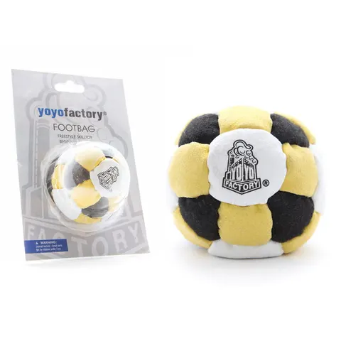 Zośka footbag z wypełnieniem z piasku Yoyofactory 26 paneli żółta