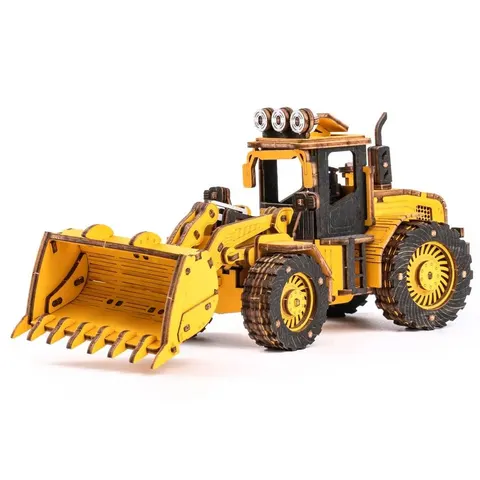 puzzle drewniane 3D model DIY Buldożer 211 elem. Robotime