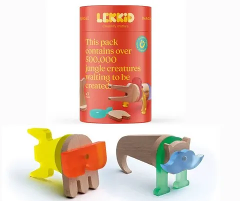 Lekkid, Konstrukcyjne drewniane klocki magnetyczne - dżungla