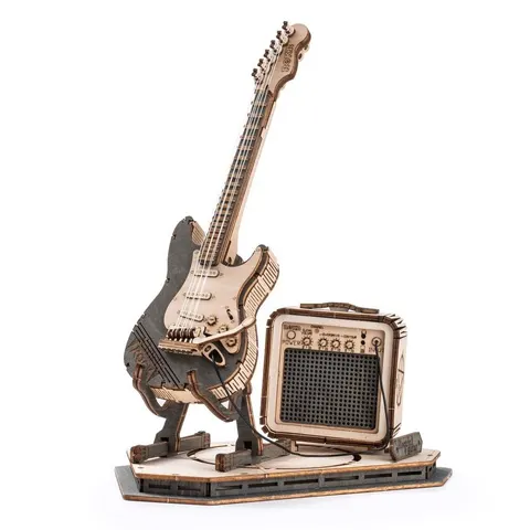 puzzle drewniane 3D model DIY gitara elektryczna 140 elem. Robotime