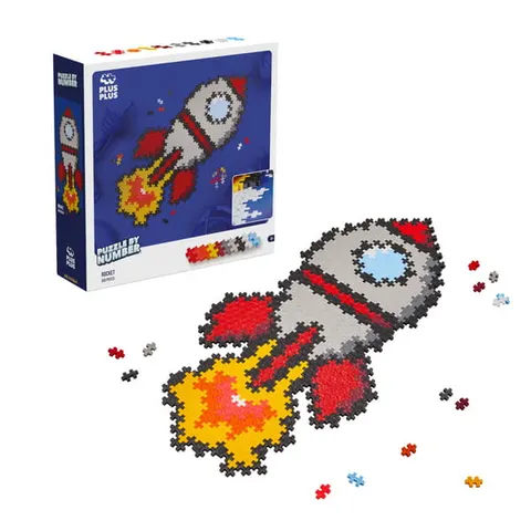klocki plus-plus mini Puzzle po numerach rakieta 500 szt.